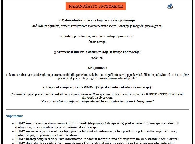 Upozorenje civilna zastita